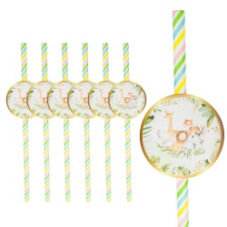 Słomki papierowe safari...