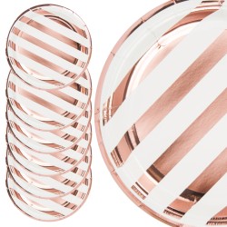 Talerzyki papierowe w paski...