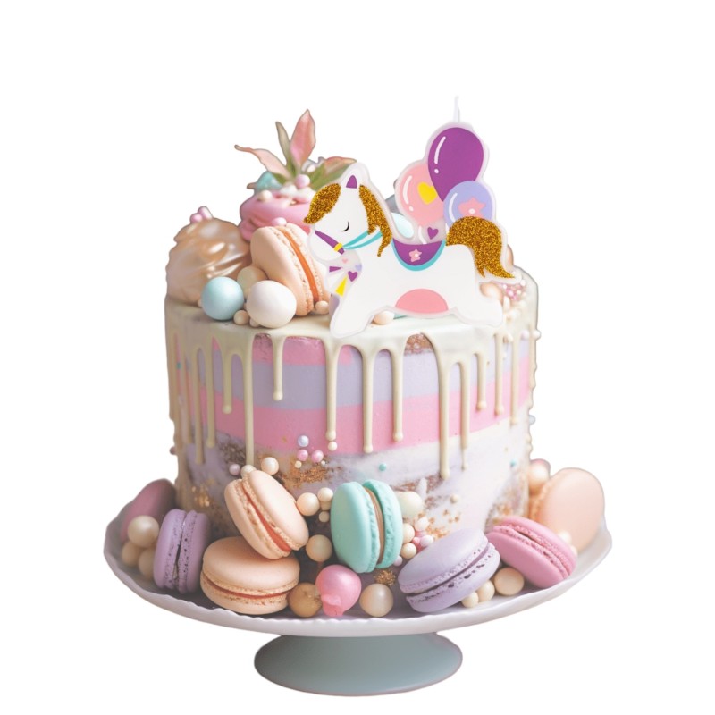 Świeczka jednorożec z balonikami