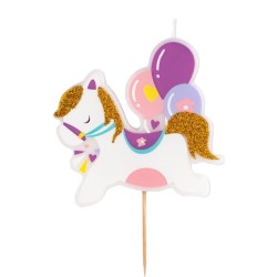 Świeczka jednorożec z balonikami