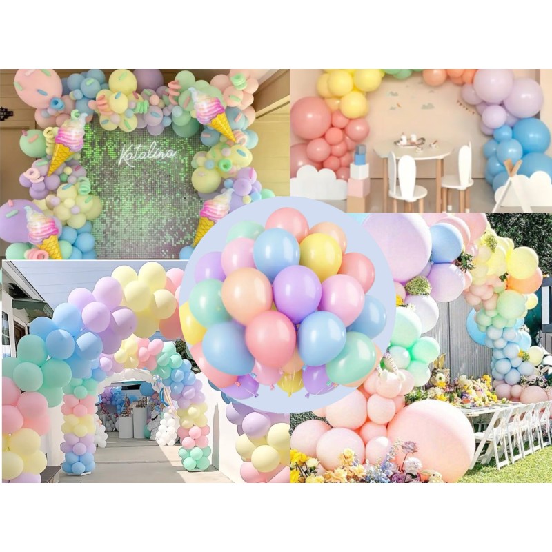 Balony lateksowe 12 cali 35 cm pastelowe mix kolorów