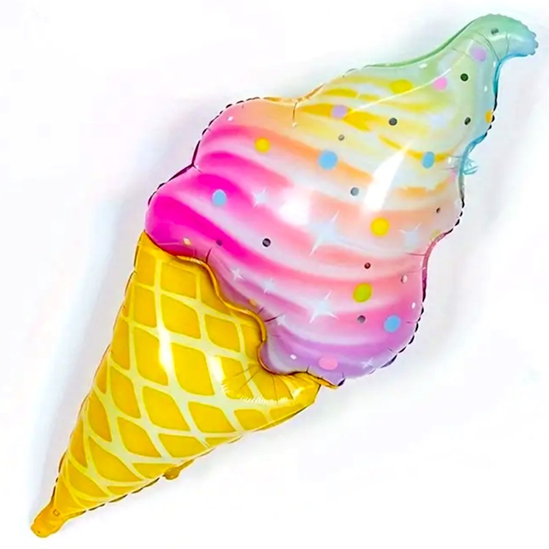 Balon Foliowy słodki tęczowy lód w wafelku 42x92