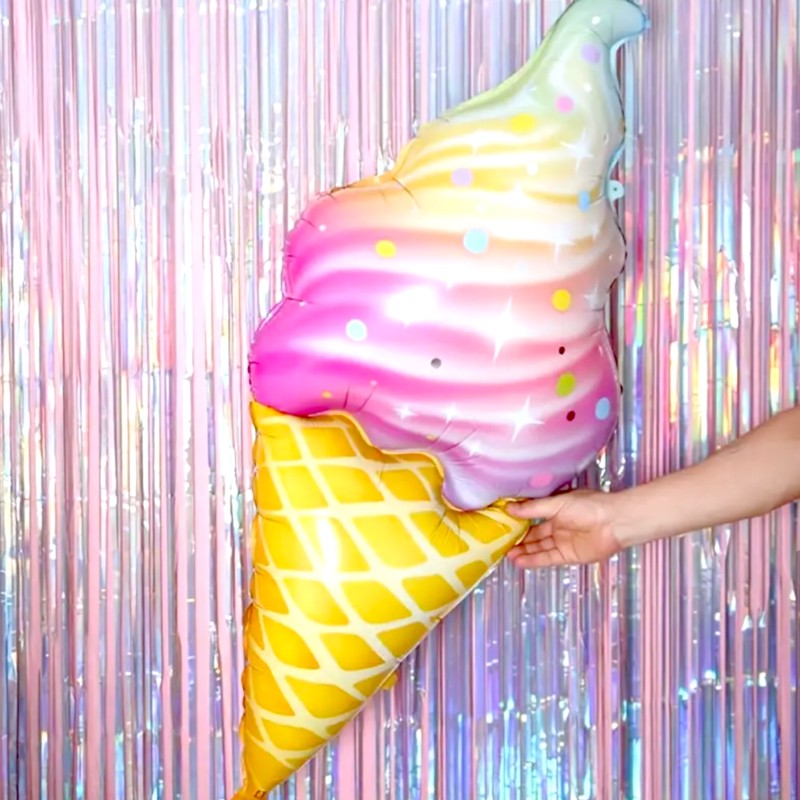 Balon Foliowy słodki tęczowy lód w wafelku 42x92