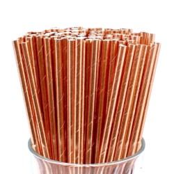 Słomki papierowe Rose Gold...