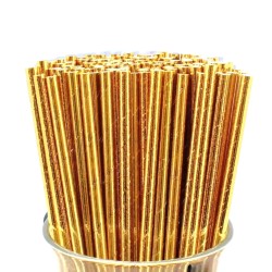 Słomki papierowe złote  20...