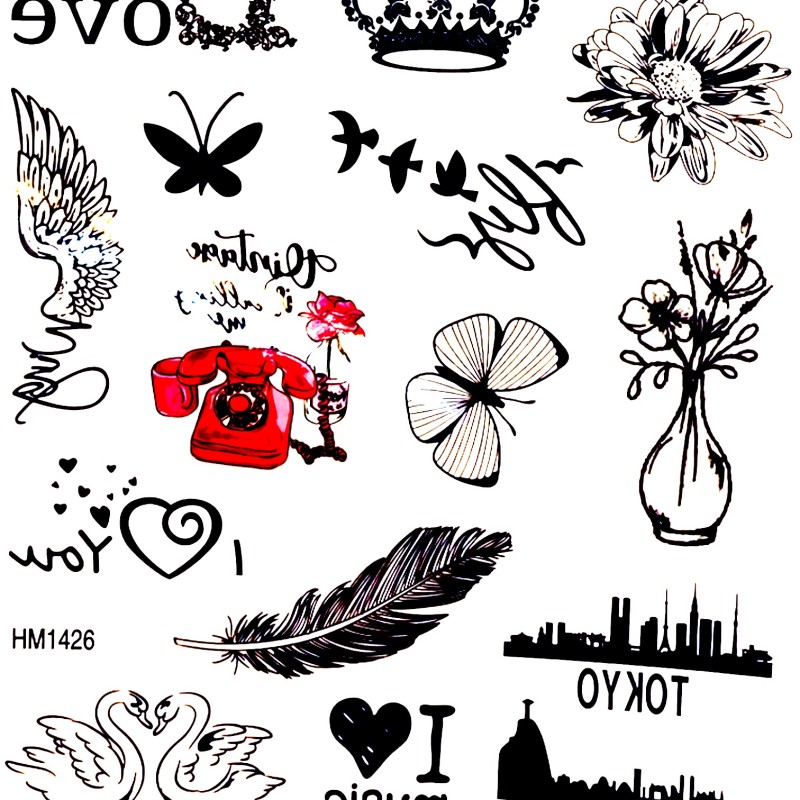 Tatuaże zmywalne Tattoo czarne henna