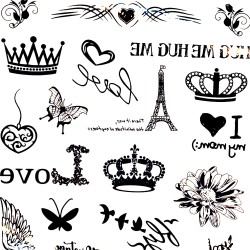 Tatuaże zmywalne Tattoo czarne henna