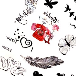 Tatuaże zmywalne Tattoo czarne henna