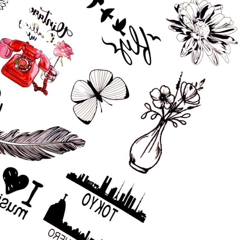 Tatuaże zmywalne Tattoo czarne henna