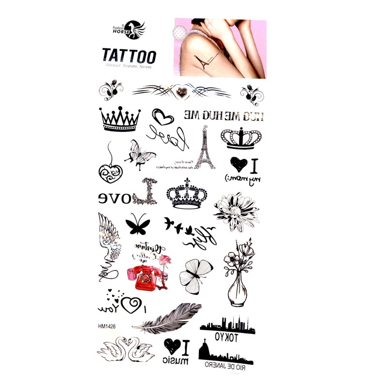 Tatuaże zmywalne Tattoo czarne henna