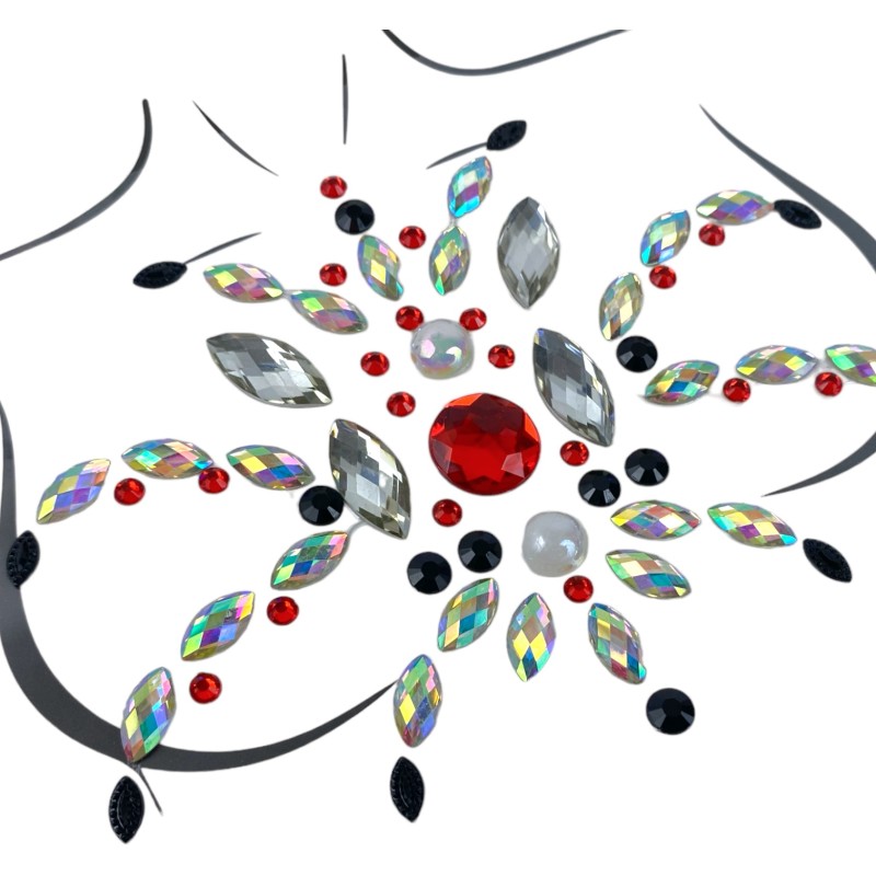 Kryształki tatuaż diamentowy dekolt FaceGem