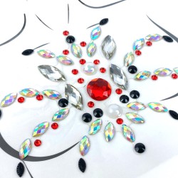 Kryształki tatuaż diamentowy dekolt FaceGem