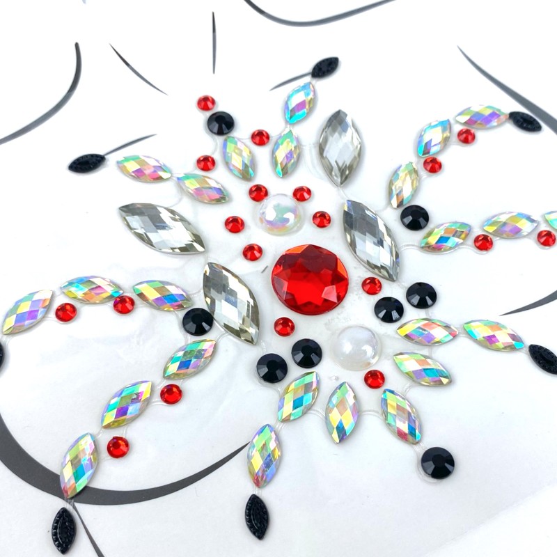 Kryształki tatuaż diamentowy dekolt FaceGem