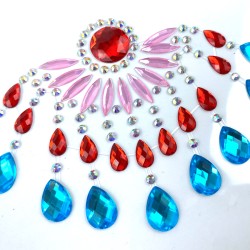 Kryształki tatuaż diamentowy dekolt FaceGem