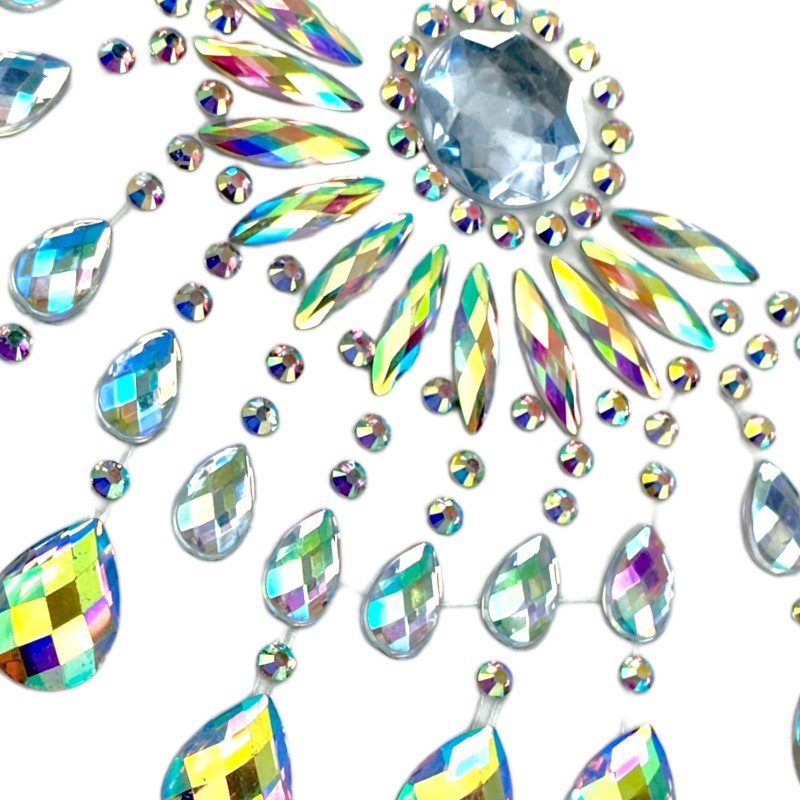 Kryształki tatuaż diamentowy dekolt FaceGem