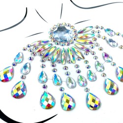 Kryształki tatuaż diamentowy dekolt FaceGem