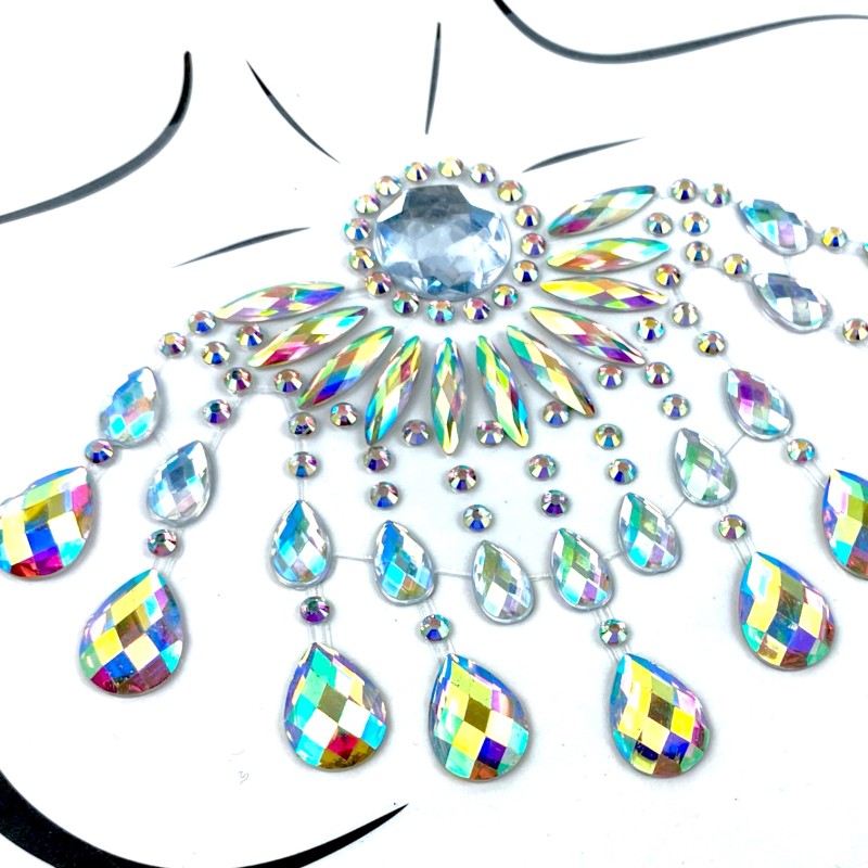 Kryształki tatuaż diamentowy dekolt FaceGem