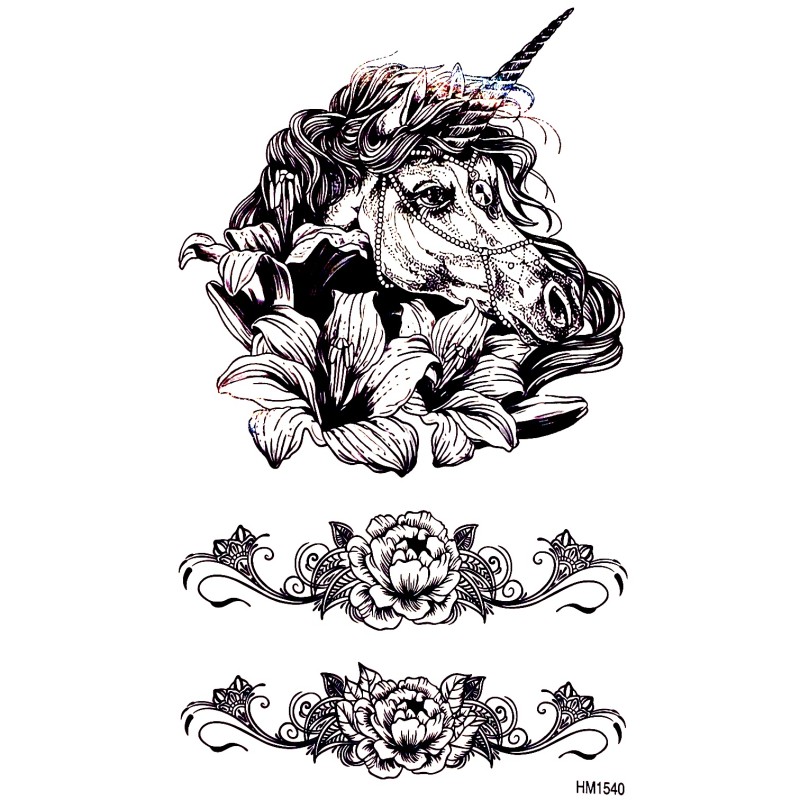 Tatuaż zmywalny czarny henna