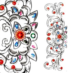 Tatuaż zmywalny kamienie kryształy