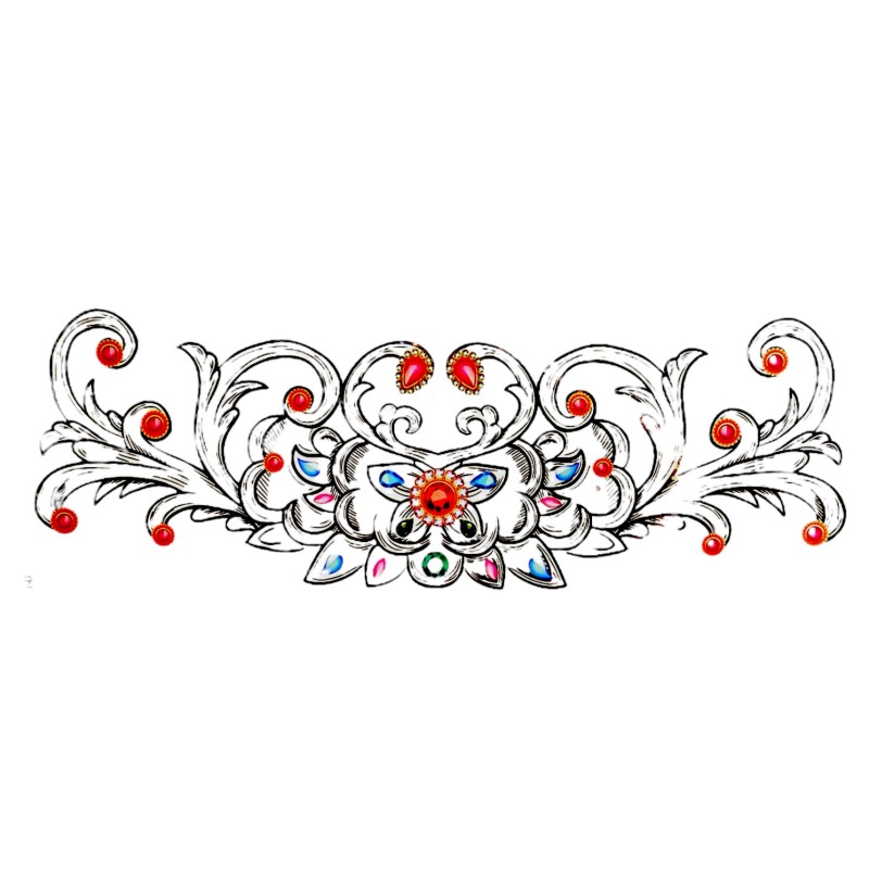 Tatuaż zmywalny kamienie kryształy