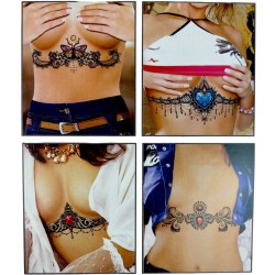 Tatuaż zmywalny kamienie kryształy