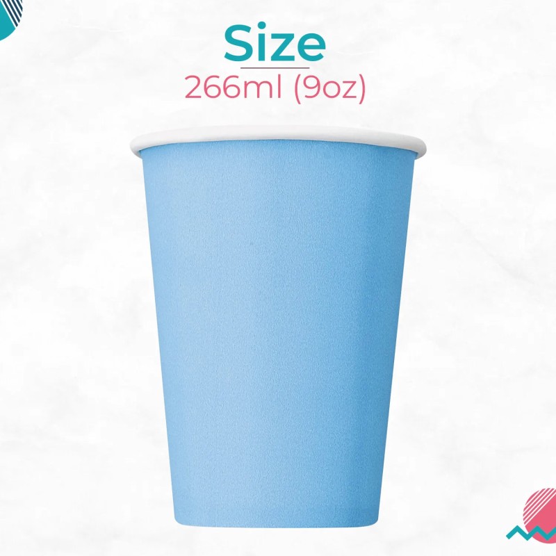 Fioletowe kubeczki papierowe 6szt.