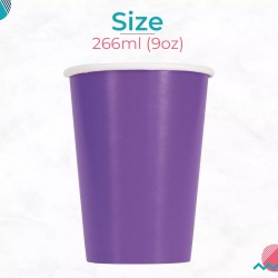 Fioletowe kubeczki papierowe 6szt.