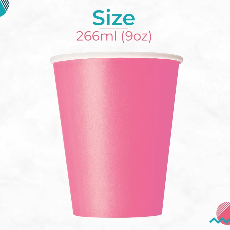 Fioletowe kubeczki papierowe 6szt.