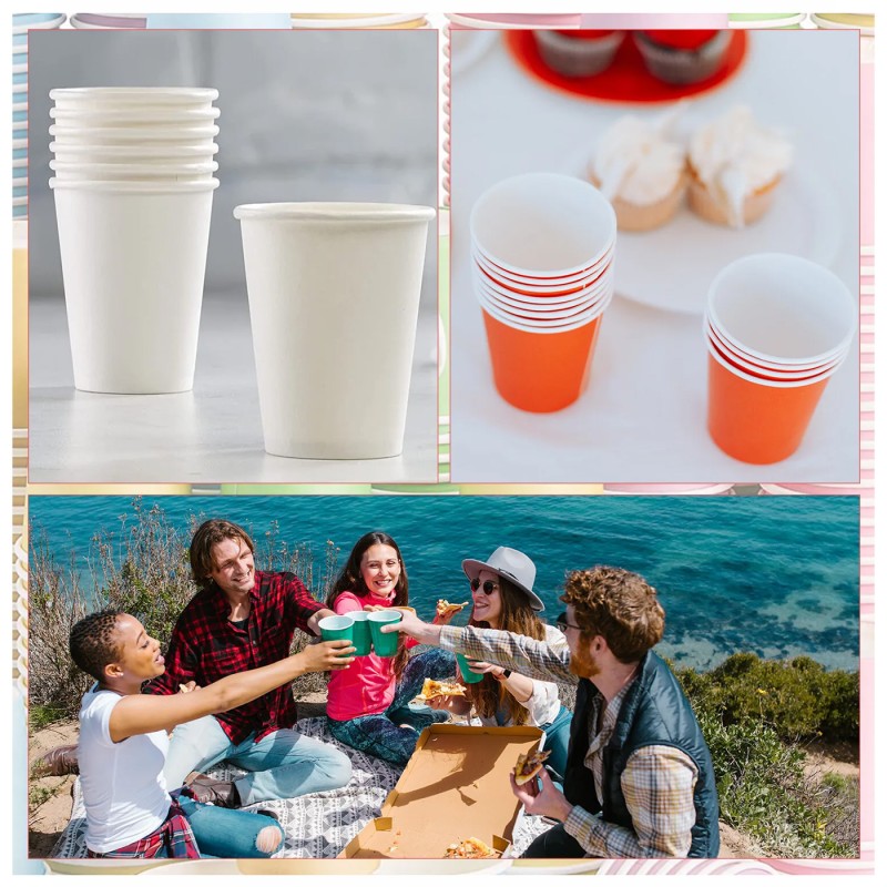 Fioletowe kubeczki papierowe 6szt.