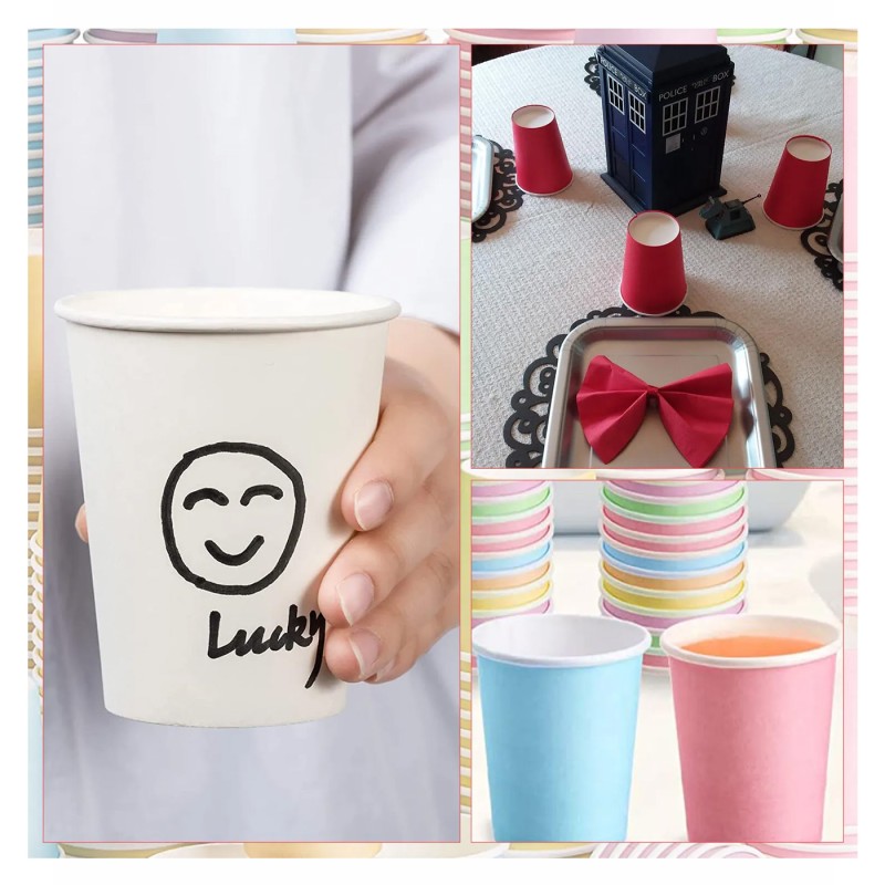 Fioletowe kubeczki papierowe 6szt.