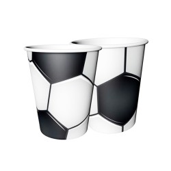 Kubeczki papierowe piłka football sportowe piłkarskie urodziny 6 szt.