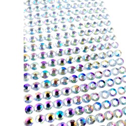 Kryształki samoprzylepne srebrne hologramowe 260 szt.