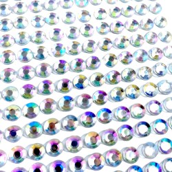Kryształki samoprzylepne srebrne hologramowe 260 szt.