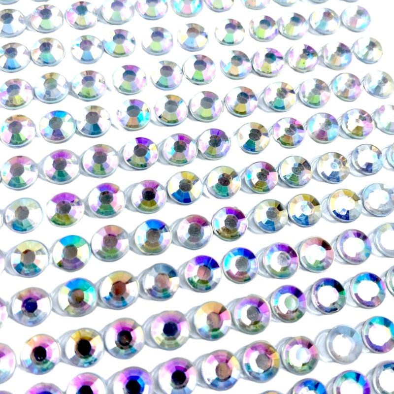 Kryształki samoprzylepne srebrne hologramowe 260 szt.