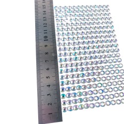 Kryształki samoprzylepne srebrne hologramowe 260 szt.