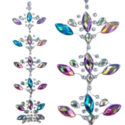 Kryształki naklejki do włosów i ciała, 1 szt.