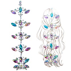 Kryształki naklejki do włosów i ciała, 1 szt.