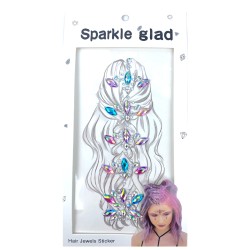 Kryształki naklejki do włosów i ciała, 1 szt.