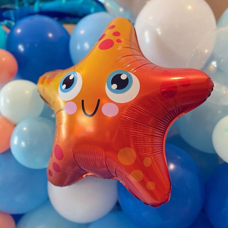 Balon foliowy rozgwiazda 50x56cm Ocean Morska Kraina