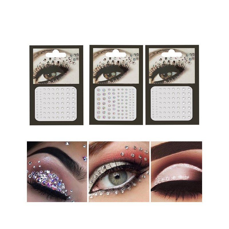 Naklejki kryształki na twarz i ciało holograficzne