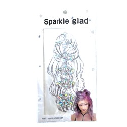 Kryształki naklejki do włosów i ciała, 1 szt.