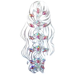 Kryształki naklejki do włosów i ciała, 1 szt.