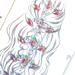 Kryształki naklejki do włosów i ciała, 1 szt.