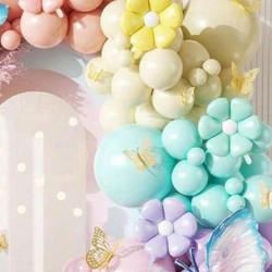 Balon foliowy fioletowy kwiatek stokrotka daisy 72x60cm