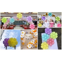 Balon foliowy fioletowy kwiatek stokrotka daisy 72x60cm