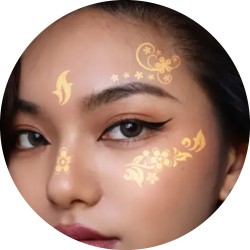 Flash tattoo złota henna złoty tatuaże floral boho