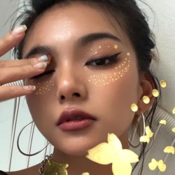 Flash tattoo złota henna złoty tatuaże motylki boho