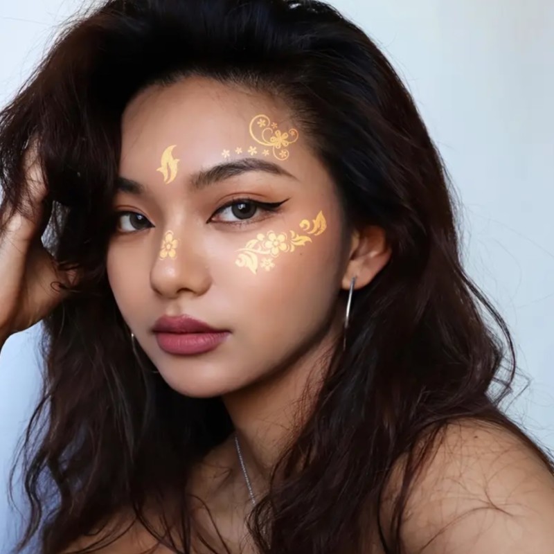 Flash tattoo złota henna złoty tatuaże motylki boho