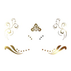 Flash tattoo złota henna złoty tatuaże floral boho