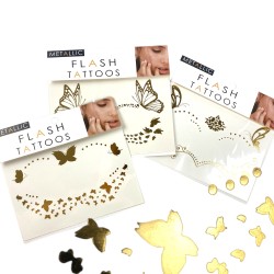 Flash tattoo złota henna złoty tatuaże motylki boho